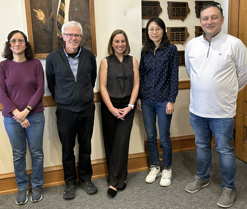 Members of Erin Post's dissertation committee - Joyee Ghosh, Joe Lang, Erin Post, Aixin Tan, and Jonathan Templin