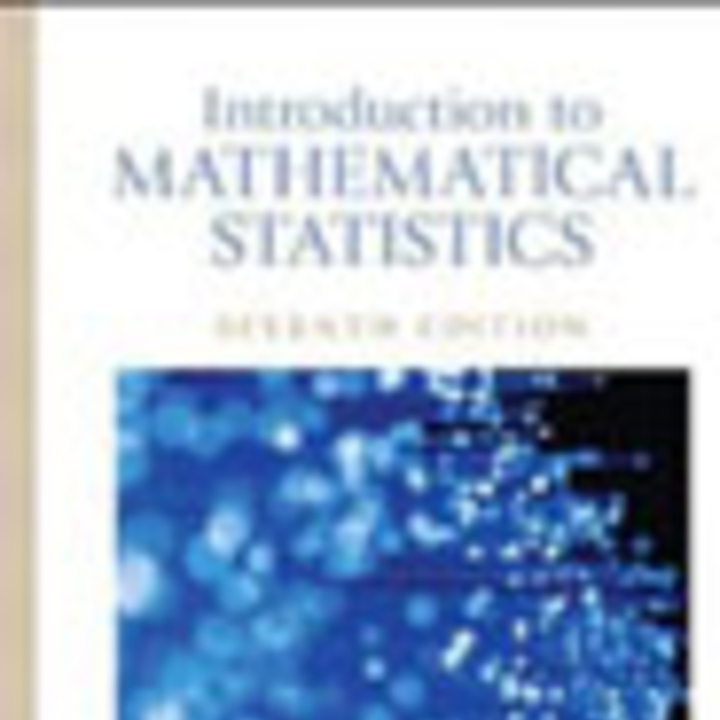 Introduction to Mathematical Statistics (7th Edition) book cover