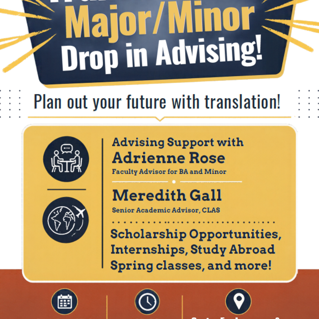 Translation Major/Minor Drop in Advising promotional image