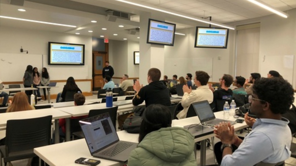 Students participate in the annual datathon